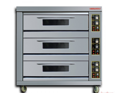 LÒ NƯỚNG BÁNH 3 TẦNG 60KG GAS BJY-G180-3PRM/ GAS HEATED BAKING OVEN- 3 DECKS BERJAYA BJY-G180-3PRM 2 lo-nuong-banh-3-tang-60kg-gas-bjy-g180-3prm-gas-heated-baking-oven-3-decks-berjaya-bjy-g180-3prm