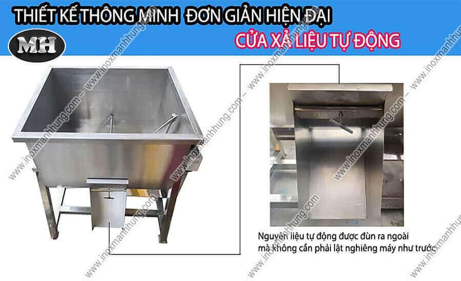 Máy trộn nguyên liệu nằm ngang 40kg 4 Máy trộn nguyên liệu nằm ngang 40kg 3