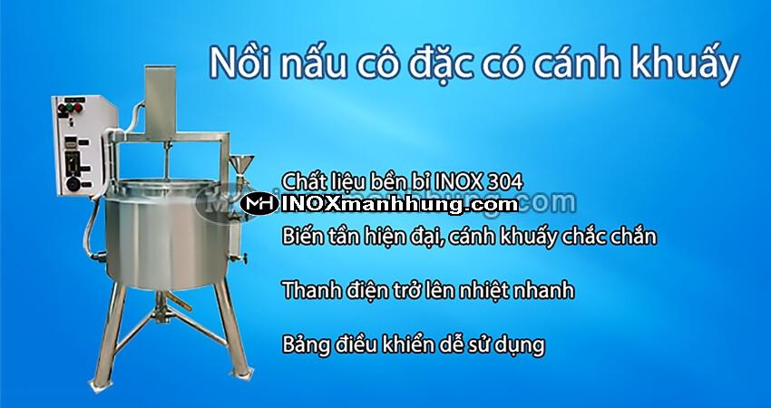 Nồi nấu có cánh khuấy ứng dụng trong ngành thực phẩm 1