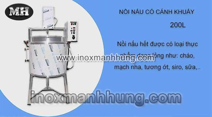 Nồi nấu gia nhiệt mang cánh khuấy 250L 7