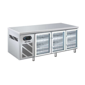 Bàn mát 3 cánh kính cho quầy bar 2100x600x850