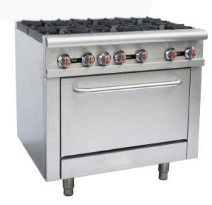 Bếp Âu 6 họng có lò nướng