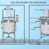 Nồi nấu có cánh khuấy 200l