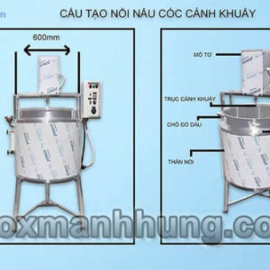 Nồi nấu có cánh khuấy 200l