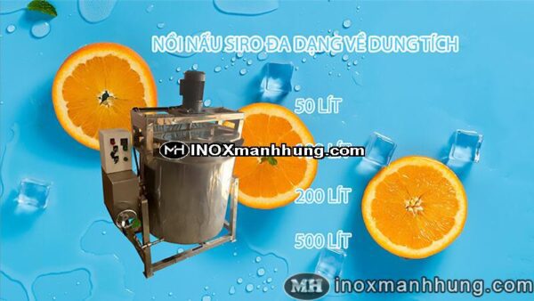 Nồi nấu thạch đen rau câu công nghiệp có cánh khuấy