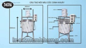 Nồi nấu thảo dược có cánh khuấy